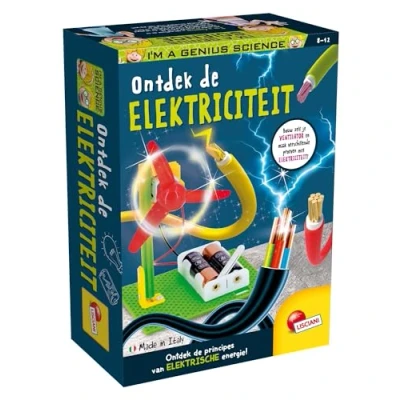Afbeelding van LISCIANI Ik ben een genie Scienza Pocket Ontdek Elektrische Energie Bouw je eigen waaier Voor kinderen vanaf 8 jaar Veilige en educatieve kit Geproduceerd in Italië