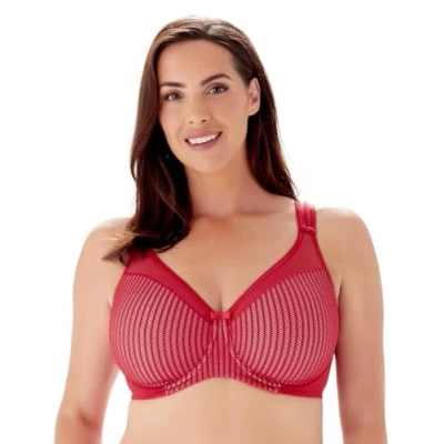 Afbeelding van Berlei Vrouwen Beauty Stripe Smoothing Minimizer BH, Rood (Passion Rood), 90D