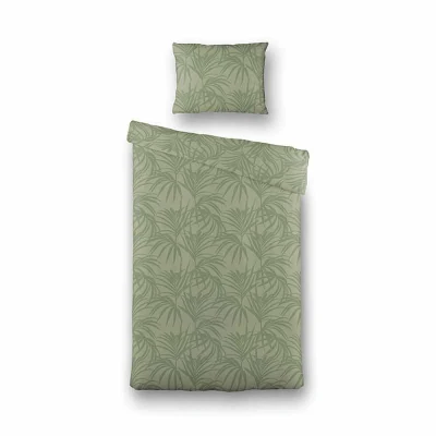 Afbeelding van Mink Palm 2 Persoons (200x200cm) Dekbedovertrek Groen, Microvezel