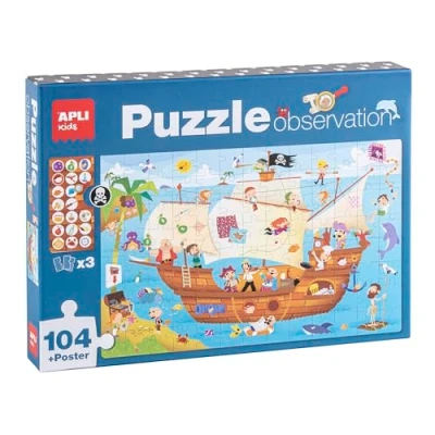 Afbeelding van Apli kids zoekpuzzel piratenschip 104st