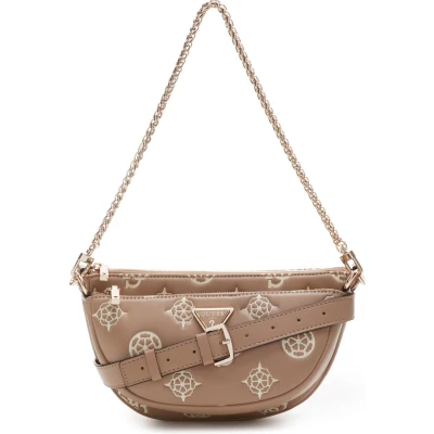 Afbeelding van Guess Deesa LOGO Schoudertas, Dames, Maat: One Size, Taupe