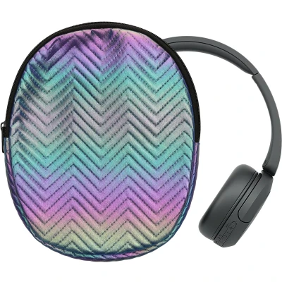 Afbeelding van kwmobile Hoes voor Sony WH CH520 / CH510 MDR ZX110 Tas Case Headset van Metallic Kunstleer en Nylon meerkleurig