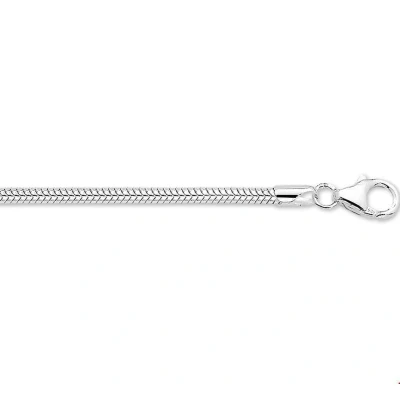 Afbeelding van Zilveren Ketting Slang Rond 2,4 mm x 42 cm lang