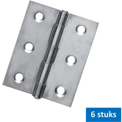 Afbeelding van i Fix scharnier met vaste pen 50 x 39 mm verzinkt 6 STUKS