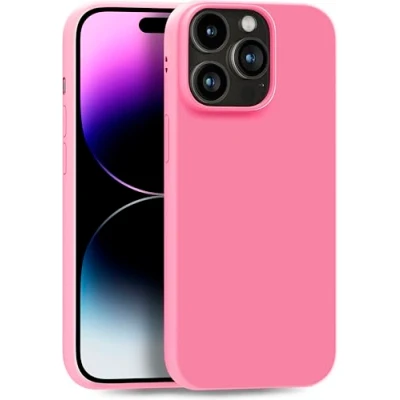 Afbeelding van MyGadget Silicone Sleeve voor Apple iPhone 14 Pro Max duurzame beschermende TPU case slanke siliconen hoes achterkant cover ultra krasbestendige telefoon mat roze licht