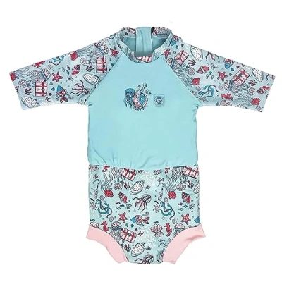 Afbeelding van Splash About Happy Nappy Sunsuit met herbruikbare zwemluier Hidden Treasure 3 8 Maanden
