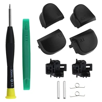 Afbeelding van SG Store Set van 12 L1 R1 L2 R2 Trigger Buttons Reparatieset Compatibel met PS5 V1 Controller Schouderknoppen veren &amp; Frames As Schroevendraaier Pry Tool