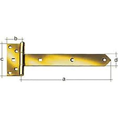Afbeelding van GAH Alberts Beslag Staartscharnier Bandlengte 200 mm