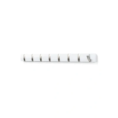Afbeelding van Umbra Wandkapstok Flip 8 Haken Inklapbaar Wit 81x6x3cm