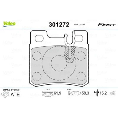 Afbeelding van Valeo Remblokset 301272