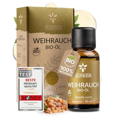 Afbeelding van Heldengrün© Frankincense Oil Biologische wierookolie, 100% natuurzuiver, geurolie, wierook in parfumkwaliteit, duurzame wilde groei