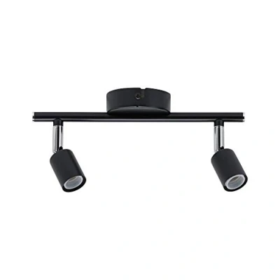 Afbeelding van Paulmann 66751 Spotlight Carolina IP44 max. 2x10 watt dimbaar plafondspot antraciet, chroom plafondlamp metaal GU10