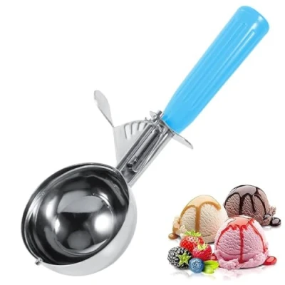 Afbeelding van Nikou Ice Cream Scoop Praktisch RVS Fruit Lepel met Kunststof Handvat Keukengereedschap