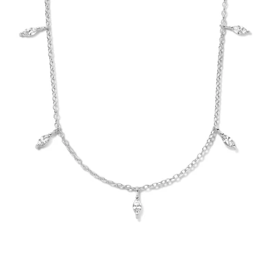 Afbeelding van zilver gerhodineerd collier zirkonia 41 + 4 cm 1336495 horloge Zilverkleur 45