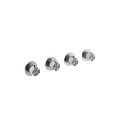Afbeelding van HotBath Archie Afbouwdeel Inbouw douche thermostaat met 3 stopkranen horizontaal en verticaal te monteren RVS316 AR7070EXTIX