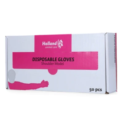 Afbeelding van Wegwerp handschoen Schoudermodel roze 50st