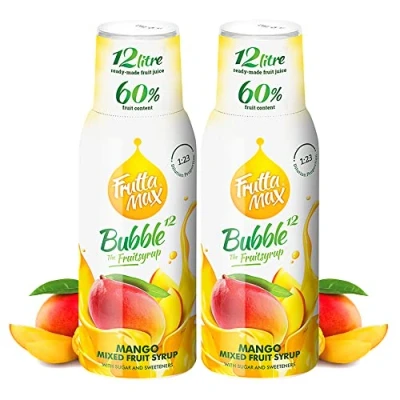 Afbeelding van FruttaMax Vruchtensiroopconcentraat Minder suiker met 60% fruitgehalte geschikt voor frisdrankautomaat (2 x 500 ml) Mango)