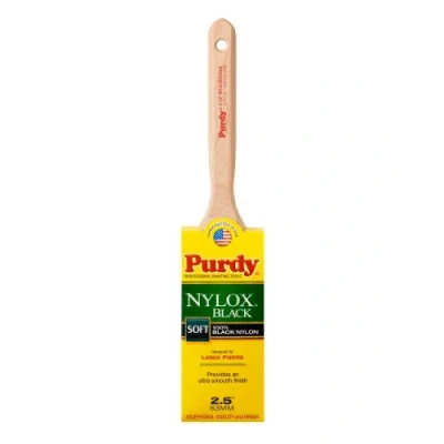 Afbeelding van Purdy 144316125 Nylox zwarte Nylo Peacock platte trimborstel, 6,3 cm