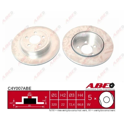 Afbeelding van ABE Remschijven C4Y007ABE