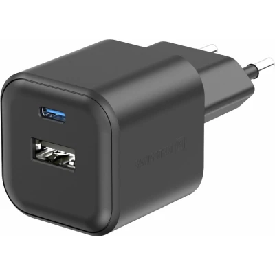 Afbeelding van Swissten USB C Snellader 2 poorten GaN technologie 35W Zwart