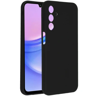 Afbeelding van Samsung Galaxy A15 (5G) Hoesje Siliconen en TPU (zacht) Accezz Softcase/Backcover Zwart Telefoonhoesje