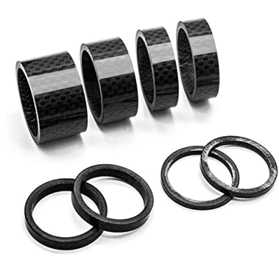 Afbeelding van HQCM 8 stuks afstandring MTB racefiets carbon spacer aluminium set fiets Ahead stuurpen headset