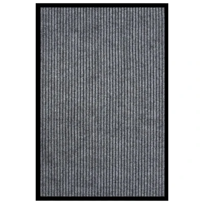 Afbeelding van Deurmat 80x120 cm gestreept grijs