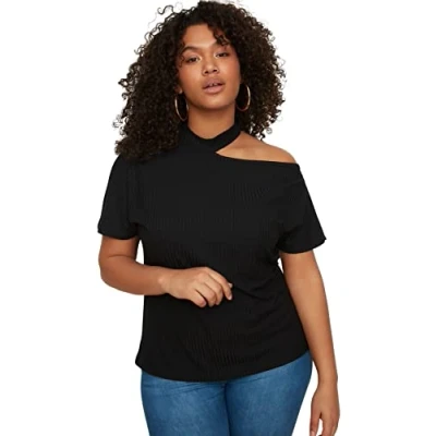 Afbeelding van Trendyol Zwarte, Uitgesneden Gedetailleerde Gebreide Blouse Tbbss22Af0009