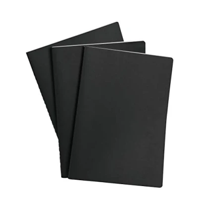Afbeelding van 3 stuks A4 schetsnotitieboeken, klassiek notitieblok, blanco tekenboek met omslag, geslepen tekenblokken zachte zwart om te schrijven, tekenen