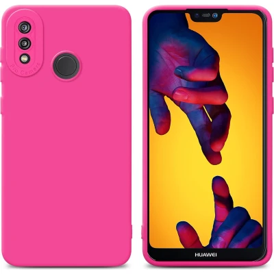 Afbeelding van Cadorabo Hoesje geschikt voor Huawei P20 LITE 2018 / NOVA 3E in FLUID HOTPINK Beschermhoes TPU silicone Cover Case