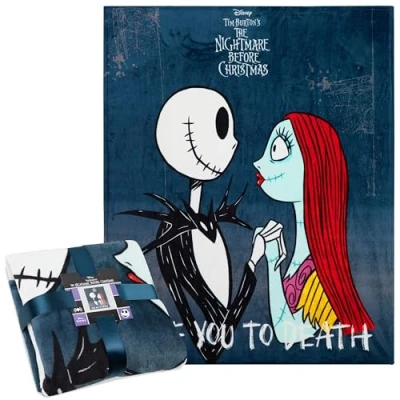 Afbeelding van Disney The Nightmare Before Christmas zachte fleece beddeken, 129,5 x 149,9 cm (multi)