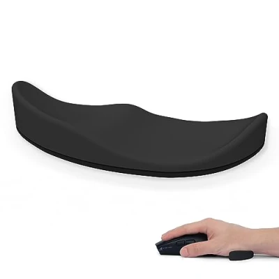 Afbeelding van Siliconen Zachte Muismat Polssteun, Ergonomische Polssteun voor de Muis, Voorkom RSI, Soepele Glijbeweging, Lichtgewicht en Draagbaa, Geschikt Thuis, Kantoor, Gaming Zwarte Rechterhand