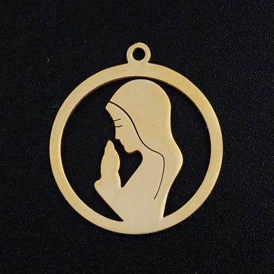 Afbeelding van Ketting met hanger Maria goudkleur