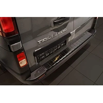 Afbeelding van Fit [Vanaf 2014] Vivaro/Talento/NV300/Trafic Donker Chrome Achterbumper Protector Guard Roestvrij Staal