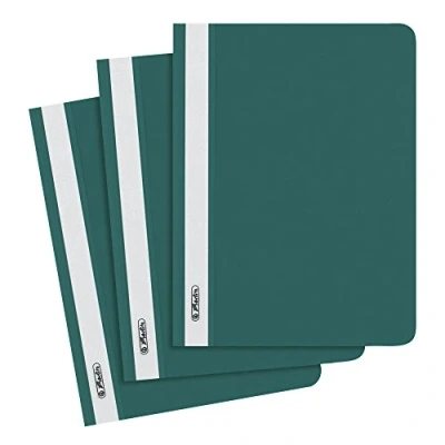 Afbeelding van Herlitz 11409125 snelhechter A5, PP, met transparant voordeksel, 10 stuks, groen