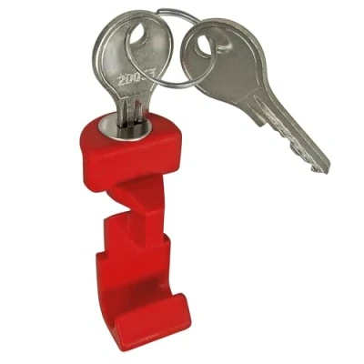 Afbeelding van KLICKfix Accessoires knop rood met slot nieuw, zwart, 27,5 x 2,10 inch