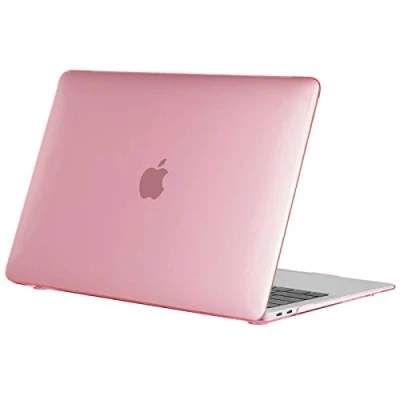 Afbeelding van TECOOL Hoes Compatibel met MacBook Air M1 13&quot; (A2337) en Retina 2018 2020 (A2179 A1932), Plastic Slanke Beschermende Harde Case, Glanzend Oppervlak, Kristal Fuchsia
