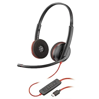 Afbeelding van Poly Blackwire 3220 Bedrade Headset Ruisonderdrukkende microfoon Stereo Ontwerp Aansluiten op PC/Mac via USB C of A Werkt met Teams, Zoom