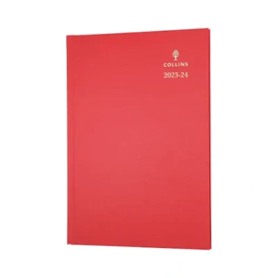 Afbeelding van Collins Standard Desk Academic 2023 24 A5 Week om Midden Jaar Dagboekplanner FSC MIX Paper School, College of University Term Journal te bekijken juli tot 2024 Rood 38M.15 2324