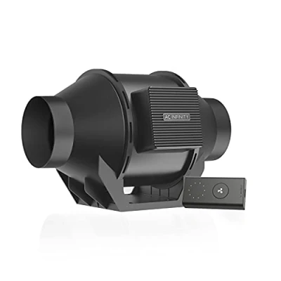 Afbeelding van AC Infinity CLOUDLINE LITE A4, stille 4 inch inline kanaalventilator met snelheidsregelaar, EC motor, ventilatie afzuigventilator voor verwarming, koelbooster, kweektenten, hydrocultuur