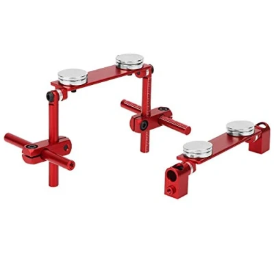 Afbeelding van Aluminiumlegierung Magnetische Karosseriehalterung Kit fit f¨¹r HSP 1/10 RC Racing Car Model(Rot)