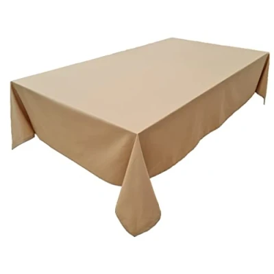 Afbeelding van Hoogwaardig tafelkleed, tafellinnen van 100% katoen, collectieconcept, kleur en grootte naar keuze, tafelkleed 120x160cm, camel