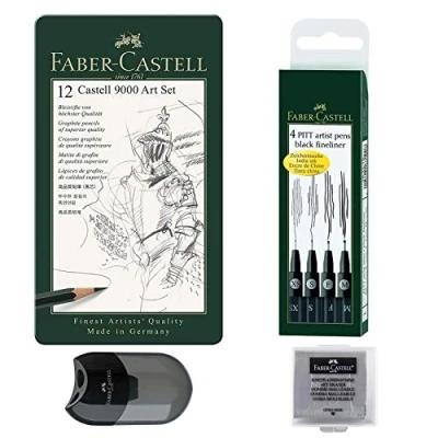 Afbeelding van Faber Castell 9000 Art Set 119065, potloden, 12 delige set, inhoud: 8B 2H