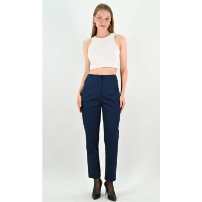 Afbeelding van YesMooi Rechte Broek met Hoge Taille Donkerblauw M (38)