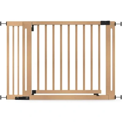 Afbeelding van Safetots Traphekje Elegance, Natuurlijk, 115cm 123cm, Drukplaats Beveiligingshek, 73cm Extra Brede Deuropening, voor Trappen, Gangpaden en Deuren, Eenvoudige Installatie