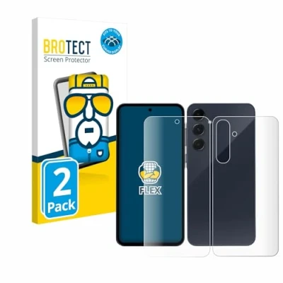 Afbeelding van BROTECT Screenprotector voor Samsung Galaxy A55 5G (Voor+Achter) Folie Beschermfolie transparant volledig dekking (2 Stuks)