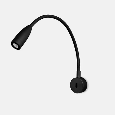 Afbeelding van LEDS C4 Bed LED wandlamp rond, zwart