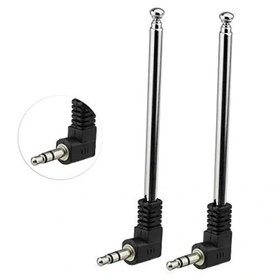 Afbeelding van Bingfu Telescopic FM Antenna (2 Pack) with 3.5mm Connector Compatible Mobile Cell Phone Radio Bose Wave Music System Indoor Bluetooth Stereo Receiver AV Audio Vedio Home Theater