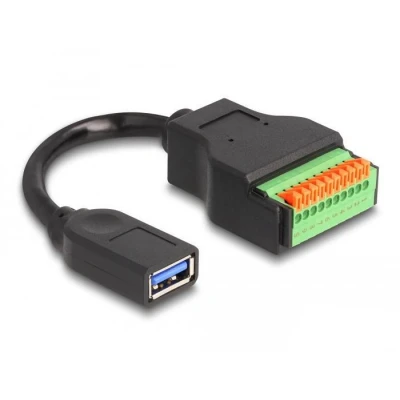 Afbeelding van Delock USB 3.2 Gen 1 Kabel Typ A Buchse zu Terminalblock Adapter mit D
