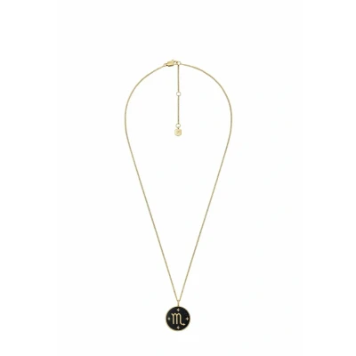 Afbeelding van Fossil ketting JF04845710 Schorpioen sterrenbeeld goudkleurig
